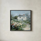 Garden View I by Danhui Nai. Shown in a sleek black glass frame for a contemporary gallery look. Available as an archival giclee rolled canvas, fine art paper, or poster print. SKU 93393a.