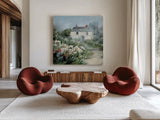 Garden View I by Danhui Nai. Shown as extra-large giant wall art in a modern living room. Available as an archival giclee rolled canvas, fine art paper, or poster print. SKU 93393a.