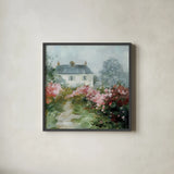 Garden View II by Danhui Nai. Shown in a sleek black glass frame for a contemporary gallery look. Available as an archival giclee rolled canvas, fine art paper, or poster print. SKU 93394a.