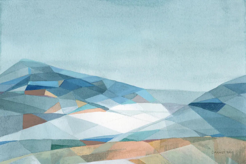 Geometric Mountain by Danhui Nai. SKU 64051i. Archival Giclee Fine art print for wall decor.