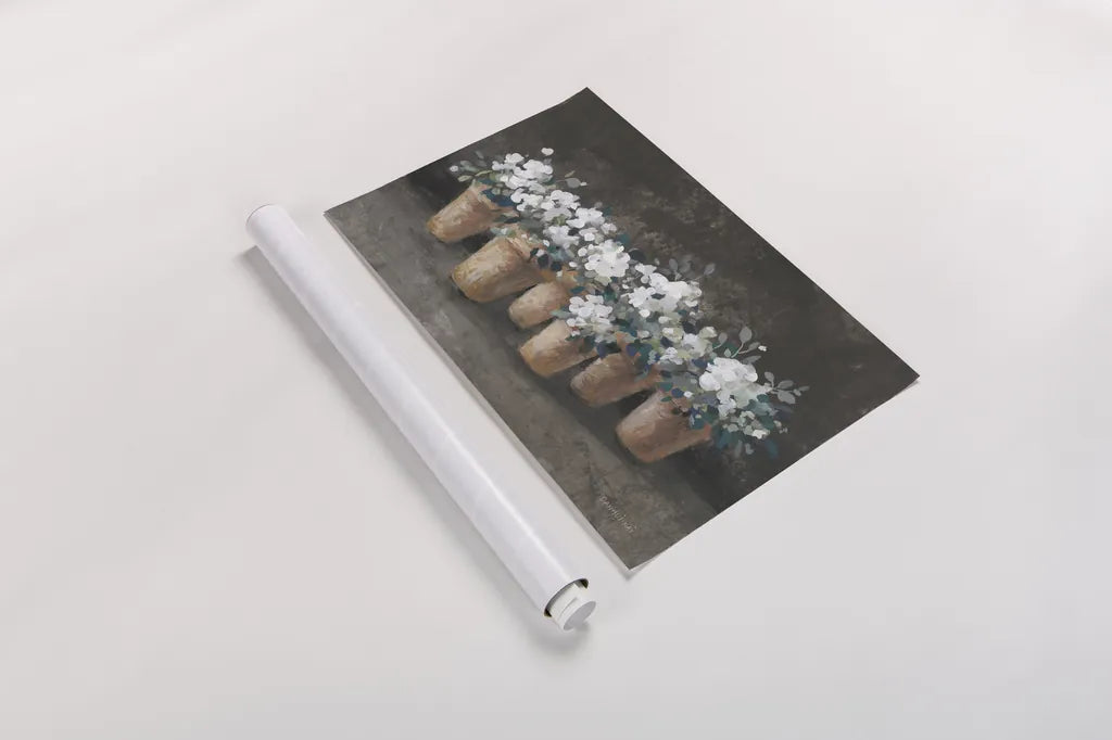 Geranium Glory I by Danhui Nai. shown as a rolled paper print. Available as archival giclee rolled canvas, fine art paper, or poster print. SKU 84144i.