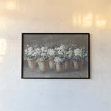 Geranium Glory I Light by Danhui Nai. shown as a paper print in a black flame. Available as a archival giclee rolled canvas, fine art paper, or poster print. SKU 84211i.