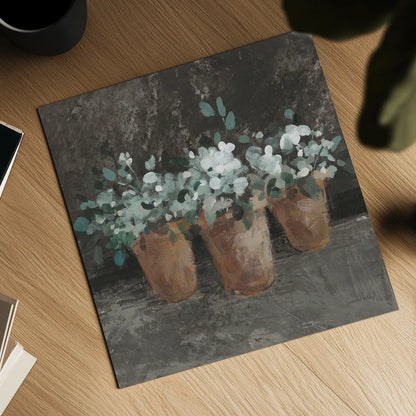 Geranium Glory II by Danhui Nai. Shown as a detailed flat fine art print, highlighting archival giclee quality. Available as an archival giclee rolled canvas, fine art paper, or poster print. SKU 84145a.