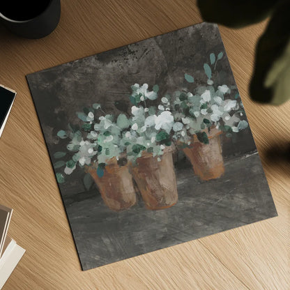 Geranium Glory III by Danhui Nai. Shown as a detailed flat fine art print, highlighting archival giclee quality. Available as an archival giclee rolled canvas, fine art paper, or poster print. SKU 84146a.