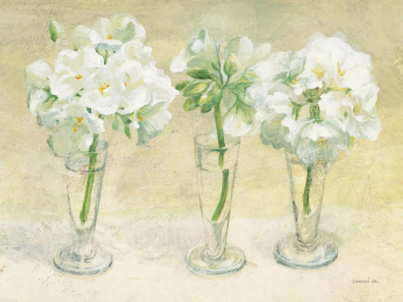 Geraniums in Glasses II by Danhui Nai