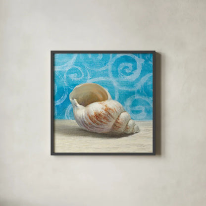 Gift from the Sea I by Danhui Nai. Shown in a sleek black glass frame for a contemporary gallery look. Available as an archival giclee rolled canvas, fine art paper, or poster print. SKU 5247a.