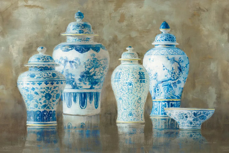 Ginger Jar Still Life Neutral by Danhui Nai. SKU 23445i. Archival Giclee Fine art print for wall decor.