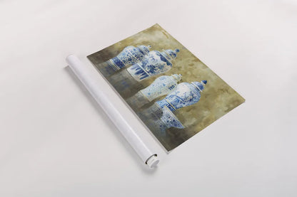 Ginger Jar Still Life v.2 by Danhui Nai. shown as a rolled paper print. Available as archival giclee rolled canvas, fine art paper, or poster print. SKU 19056i.