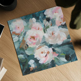 Glimpses of Roses I by Danhui Nai. Shown as a detailed flat fine art print, highlighting archival giclee quality. Available as an archival giclee rolled canvas, fine art paper, or poster print. SKU 82547a.