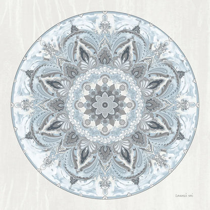 Goa Mandala I Dusty Blue by Danhui Nai. SKU 89988a. Archival Giclee Fine art print for wall decor.