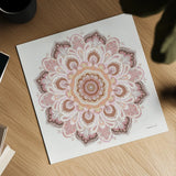 Goa Mandala II by Danhui Nai. Shown as a detailed flat fine art print, highlighting archival giclee quality. Available as an archival giclee rolled canvas, fine art paper, or poster print. SKU 87977a.