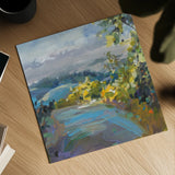 Golden Valley by Danhui Nai. Shown as a detailed flat fine art print, highlighting archival giclee quality. Available as an archival giclee rolled canvas, fine art paper, or poster print. SKU 64839a.