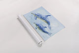 Graceful Dolphins II by Danhui Nai. shown as a rolled paper print. Available as archival giclee rolled canvas, fine art paper, or poster print. SKU 93409i.