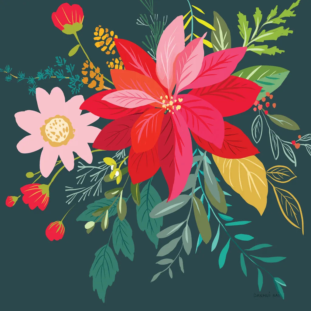 Graphic Christmas I by Danhui Nai. SKU 84421a. Archival Giclee Fine art print for wall decor.