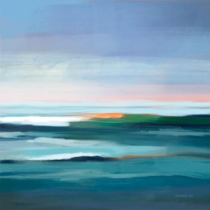 Graphic Seascape by Danhui Nai. SKU 102550a. Archival Giclee Fine art print for wall decor.