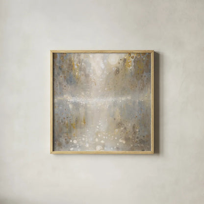 Gravity by Danhui Nai. Shown in a natural wood glass frame for a timeless modern aesthetic. Available as an archival giclee rolled canvas, fine art paper, or poster print. SKU 84149a.