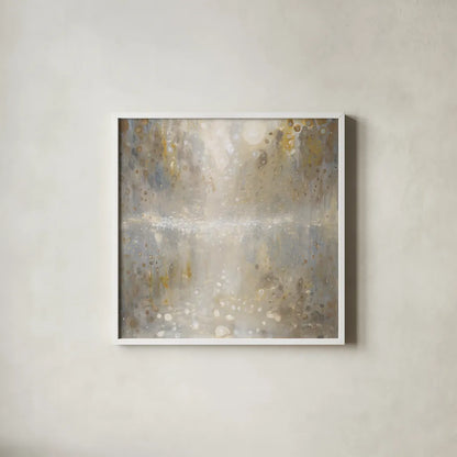 Gravity by Danhui Nai. Shown in a crisp white glass frame for a clean and minimalist style. Available as an archival giclee rolled canvas, fine art paper, or poster print. SKU 84149a.