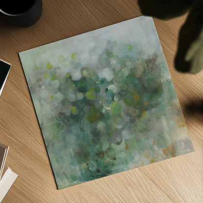 Green Mist by Danhui Nai. Shown as a detailed flat fine art print, highlighting archival giclee quality. Available as an archival giclee rolled canvas, fine art paper, or poster print. SKU 82865a.