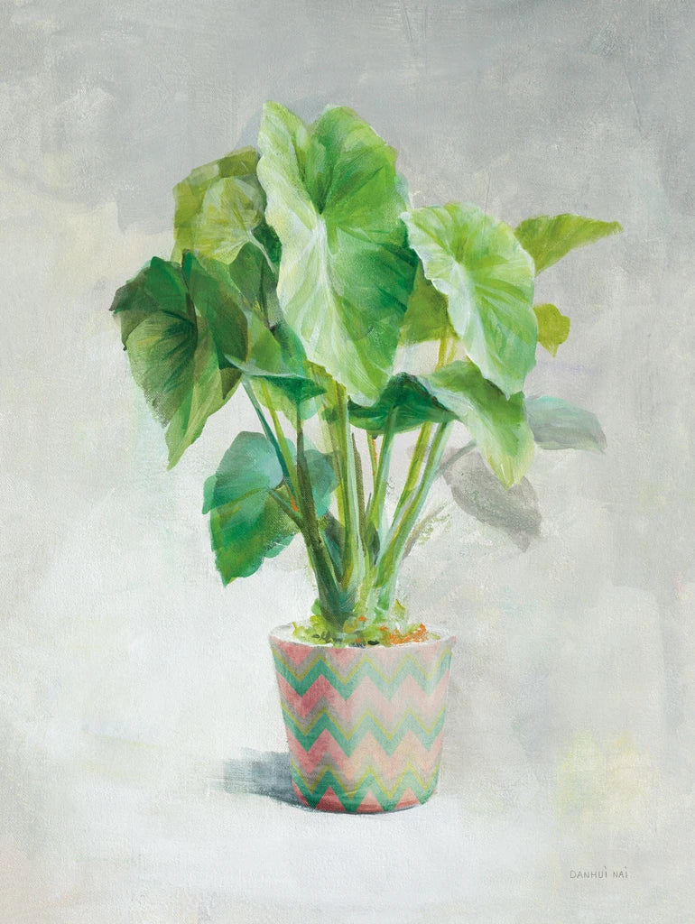 Greenhouse Palm I Chevron Pot by Danhui Nai