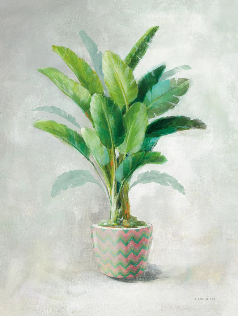 Greenhouse Palm II Chevron Pot by Danhui Nai