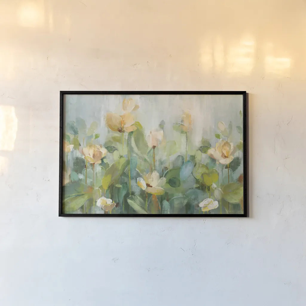 Growing Tall by Danhui Nai. shown as a paper print in a black flame. Available as a archival giclee rolled canvas, fine art paper, or poster print. SKU 100024i.