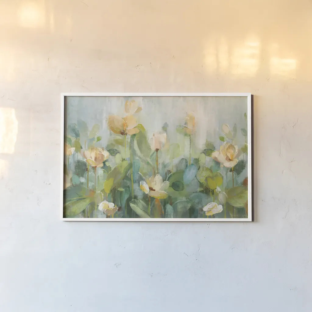 Growing Tall by Danhui Nai. shown as a paper print in a white frame. Available as a archival giclee rolled canvas, fine art paper, or poster print. SKU 100024i.