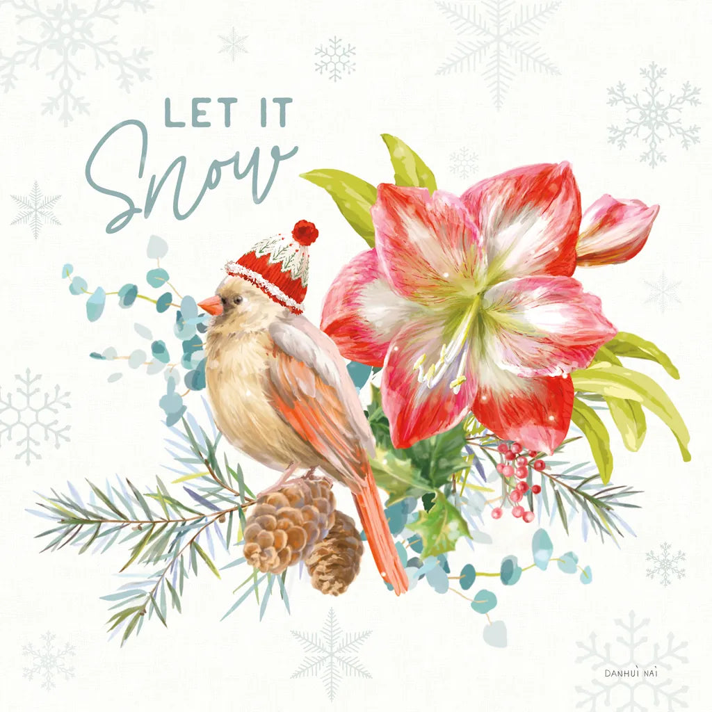 Happy Holidays III by Danhui Nai. SKU 86206a. Archival Giclee Fine art print for wall decor.