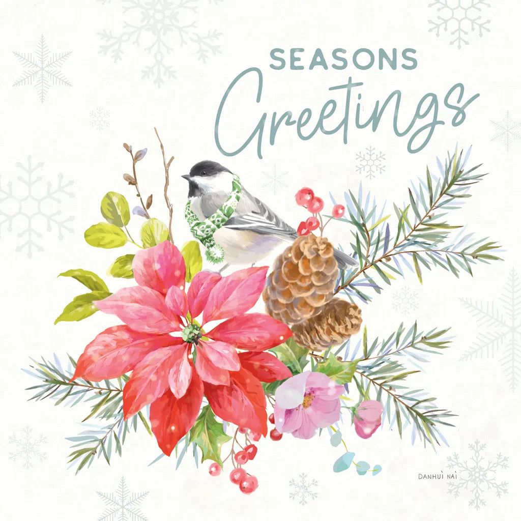 Happy Holidays V by Danhui Nai. SKU 86208a. Archival Giclee Fine art print for wall decor.