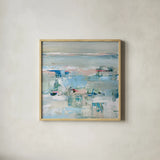 Happy Valley by Danhui Nai. Shown in a natural wood glass frame for a timeless modern aesthetic. Available as an archival giclee rolled canvas, fine art paper, or poster print. SKU 89867a.