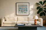 Happy Valley by Danhui Nai. Displayed in a glass frame with matte in a clean modern living room. Available as an archival giclee rolled canvas, fine art paper, or poster print. SKU 89867a.