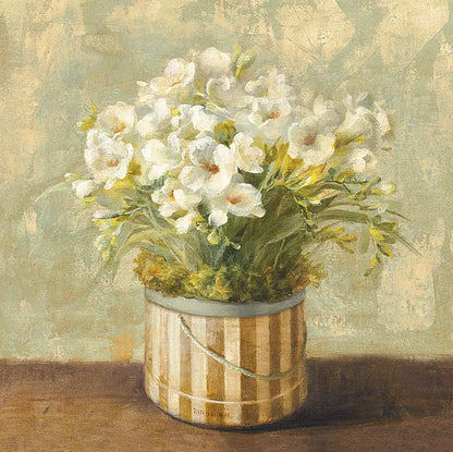 Hatbox Freesia by Danhui Nai. SKU 9335a. Archival Giclee Fine art print for wall decor.