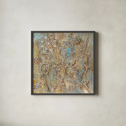 Henna by Danhui Nai. Shown in a sleek black glass frame for a contemporary gallery look. Available as an archival giclee rolled canvas, fine art paper, or poster print. SKU 34616a.