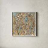 Henna by Danhui Nai. Shown in a crisp white glass frame for a clean and minimalist style. Available as an archival giclee rolled canvas, fine art paper, or poster print. SKU 34616a.