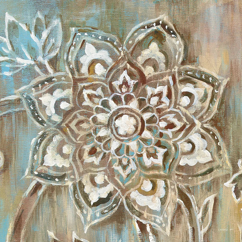 Henna II Blue by Danhui Nai. SKU 31333a. Archival Giclee Fine art print for wall decor.