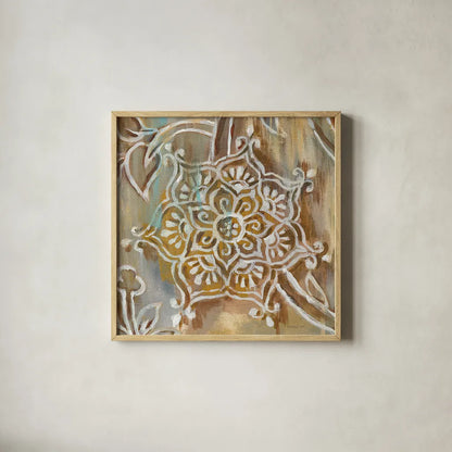 Henna III by Danhui Nai. Shown in a natural wood glass frame for a timeless modern aesthetic. Available as an archival giclee rolled canvas, fine art paper, or poster print. SKU 29293a.
