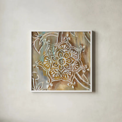 Henna III by Danhui Nai. Shown in a crisp white glass frame for a clean and minimalist style. Available as an archival giclee rolled canvas, fine art paper, or poster print. SKU 29293a.