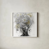 Hidden Spring by Danhui Nai. Shown in a crisp white glass frame for a clean and minimalist style. Available as an archival giclee rolled canvas, fine art paper, or poster print. SKU 91065a.