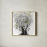 Hidden Spring II by Danhui Nai. Shown in a natural wood glass frame for a timeless modern aesthetic. Available as an archival giclee rolled canvas, fine art paper, or poster print. SKU 91369a.