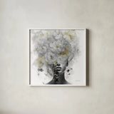 Hidden Spring II by Danhui Nai. Shown in a crisp white glass frame for a clean and minimalist style. Available as an archival giclee rolled canvas, fine art paper, or poster print. SKU 91369a.