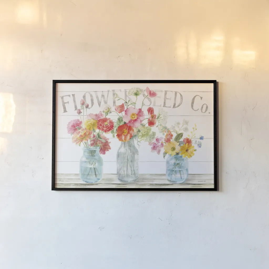 Homegrown Summer I by Danhui Nai. shown as a paper print in a black flame. Available as a archival giclee rolled canvas, fine art paper, or poster print. SKU 70925i.