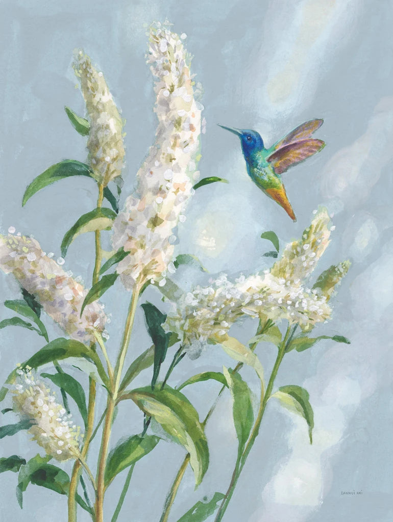 Hummingbird Spring II Soft Blue by Danhui Nai
