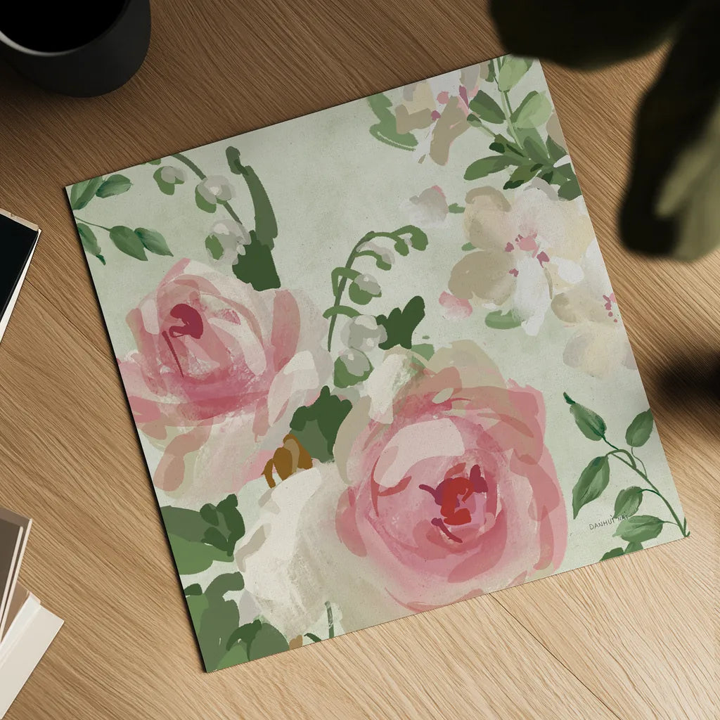 Impressionist Garden V by Danhui Nai. Shown as a detailed flat fine art print, highlighting archival giclee quality. Available as an archival giclee rolled canvas, fine art paper, or poster print. SKU 83951a.