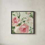 Impressionist Garden V by Danhui Nai. Shown in a sleek black glass frame for a contemporary gallery look. Available as an archival giclee rolled canvas, fine art paper, or poster print. SKU 83951a.