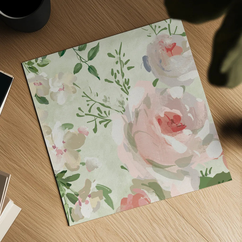 Impressionist Garden VI by Danhui Nai. Shown as a detailed flat fine art print, highlighting archival giclee quality. Available as an archival giclee rolled canvas, fine art paper, or poster print. SKU 83952a.