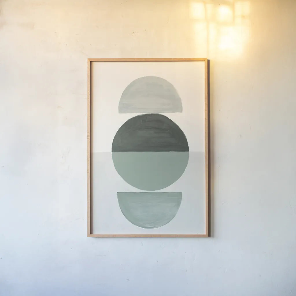 In Between I Eucalyptus by Danhui Nai. shown as a paper print in a natural frame. Available as a archival giclee rolled canvas, fine art paper, or poster print. SKU 79946h.