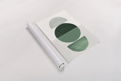 In Between I Green by Danhui Nai. shown as a rolled paper print. Available as archival giclee rolled canvas, fine art paper, or poster print. SKU 79948h.