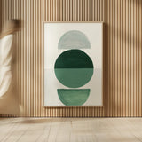 In Between I Green by Danhui Nai. shown as over sized large wall art. Available as an archival giclee rolled canvas, fine art paper, or poster print. SKU 79948h.