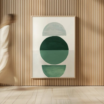 In Between I Green by Danhui Nai. shown as over sized large wall art. Available as an archival giclee rolled canvas, fine art paper, or poster print. SKU 79948h.