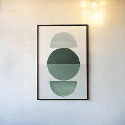 In Between I Green by Danhui Nai. shown as a paper print in a black flame. Available as a archival giclee rolled canvas, fine art paper, or poster print. SKU 79948h.