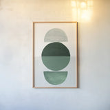 In Between I Green by Danhui Nai. shown as a paper print in a natural frame. Available as a archival giclee rolled canvas, fine art paper, or poster print. SKU 79948h.